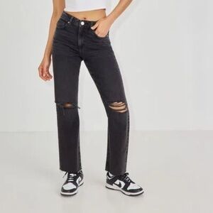 Garage Washed Black Mom Jeans